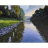 Oblique lights in the river 116x89 cm
