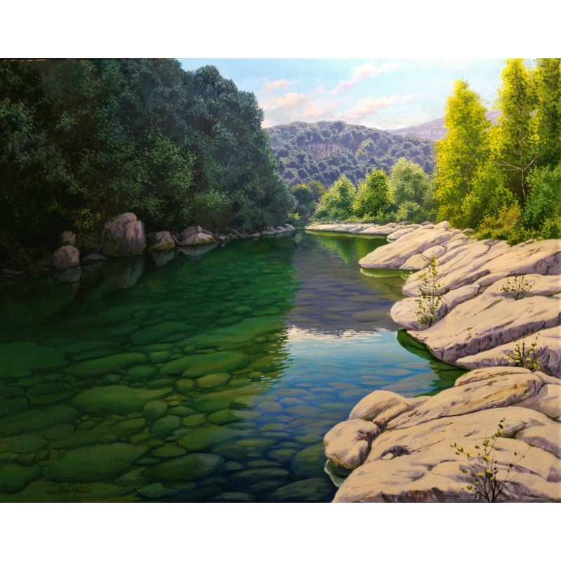 reflejos en esmeralda -Alta Garrotxa 92x73 cm