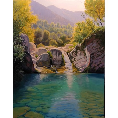 Serie River- esmeralda /  92x73 cm